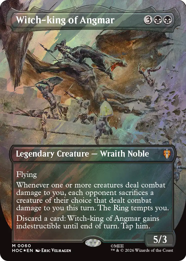 Witch-king of Angmar (Borderless) (Surge Foil) [The Hobbit: Eternal-Legal] | Black Swamp Games