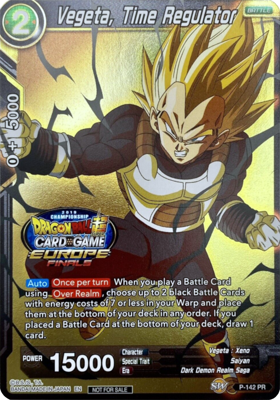 Vegeta, Time Regulator (Championship Final 2019) [Europe] (P-142) [Tournament Promotion Cards] | Black Swamp Games