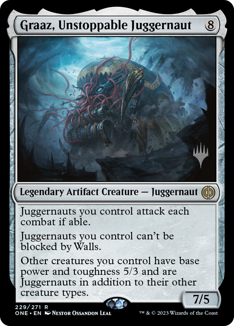 Graaz, Unstoppable Juggernaut (Promo Pack) [Phyrexia: All Will Be One Promos] | Black Swamp Games