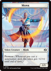 Bird // Monk Double-Sided Token [Tarkir: Dragonstorm Tokens] | Black Swamp Games