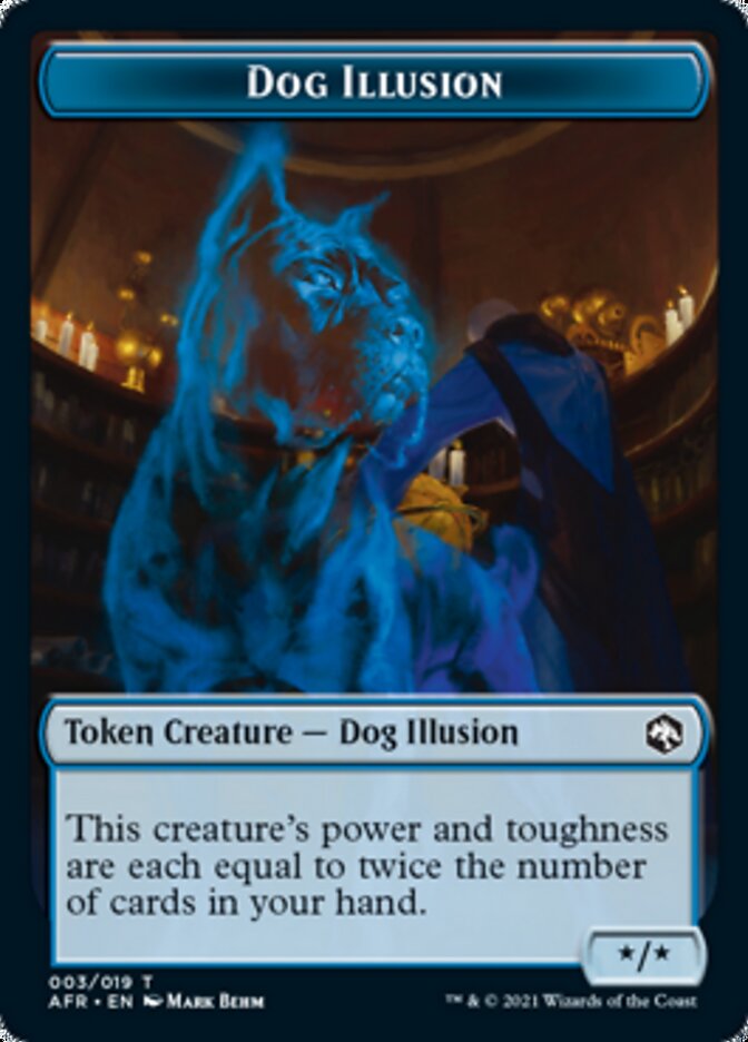 Dog Illusion // Mordenkainen Emblem Double-Sided Token [Dungeons & Dragons: Adventures in the Forgotten Realms Tokens] | Black Swamp Games