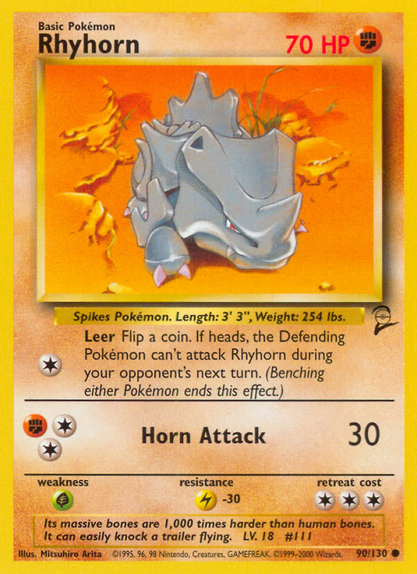 Rhyhorn (90/130) [Base Set 2] | Black Swamp Games