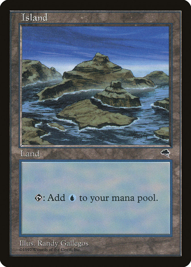 Island (Signature on Right / Blue Sky) [Tempest] | Black Swamp Games