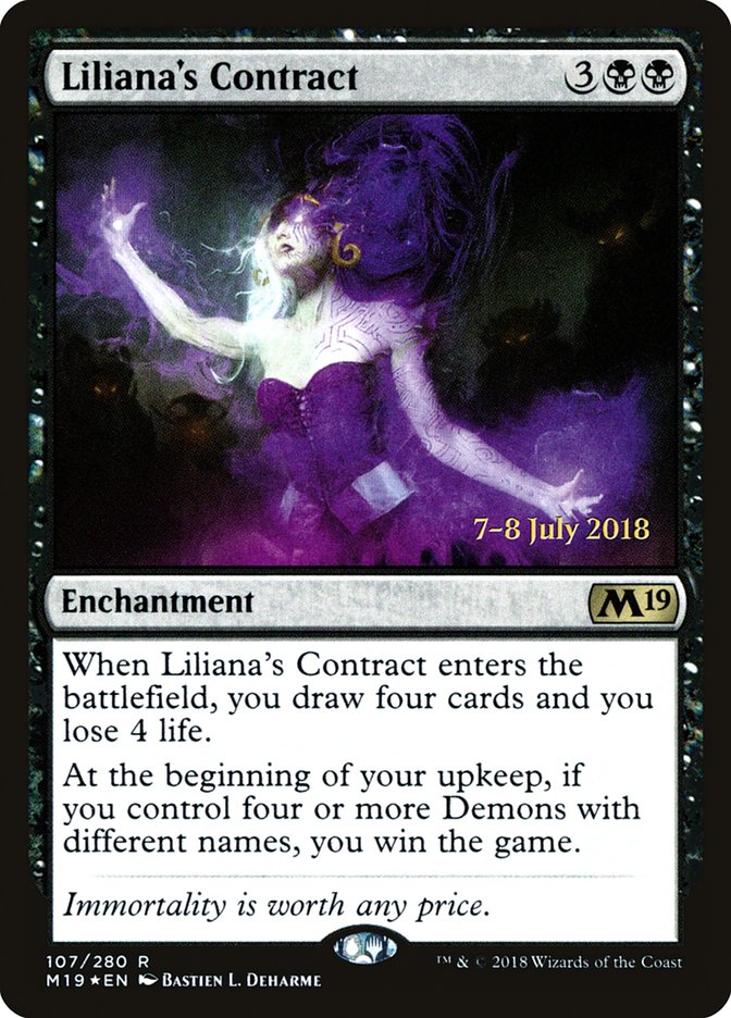 Liliana's Contract [Core Set 2019 Prerelease Promos] | Black Swamp Games