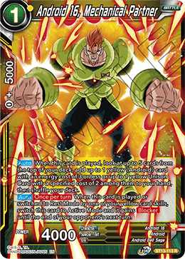 Android 16, Mechanical Partner (Rare) (BT13-113) [Supreme Rivalry] | Black Swamp Games