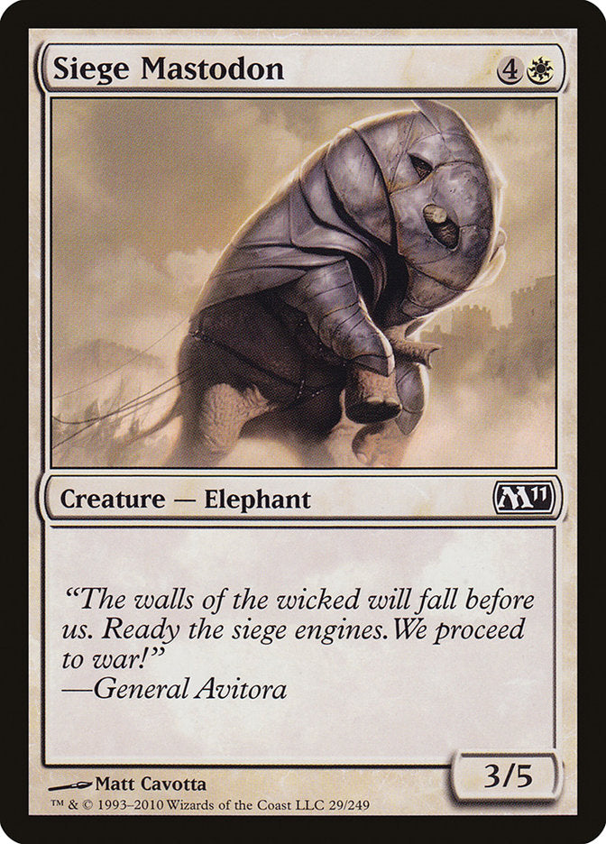 Siege Mastodon [Magic 2011] | Black Swamp Games
