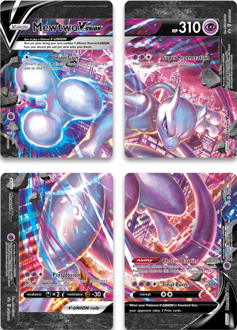 Mewtwo V-Union (Set of 4) [Sword & Shield: Black Star Promos] | Black Swamp Games