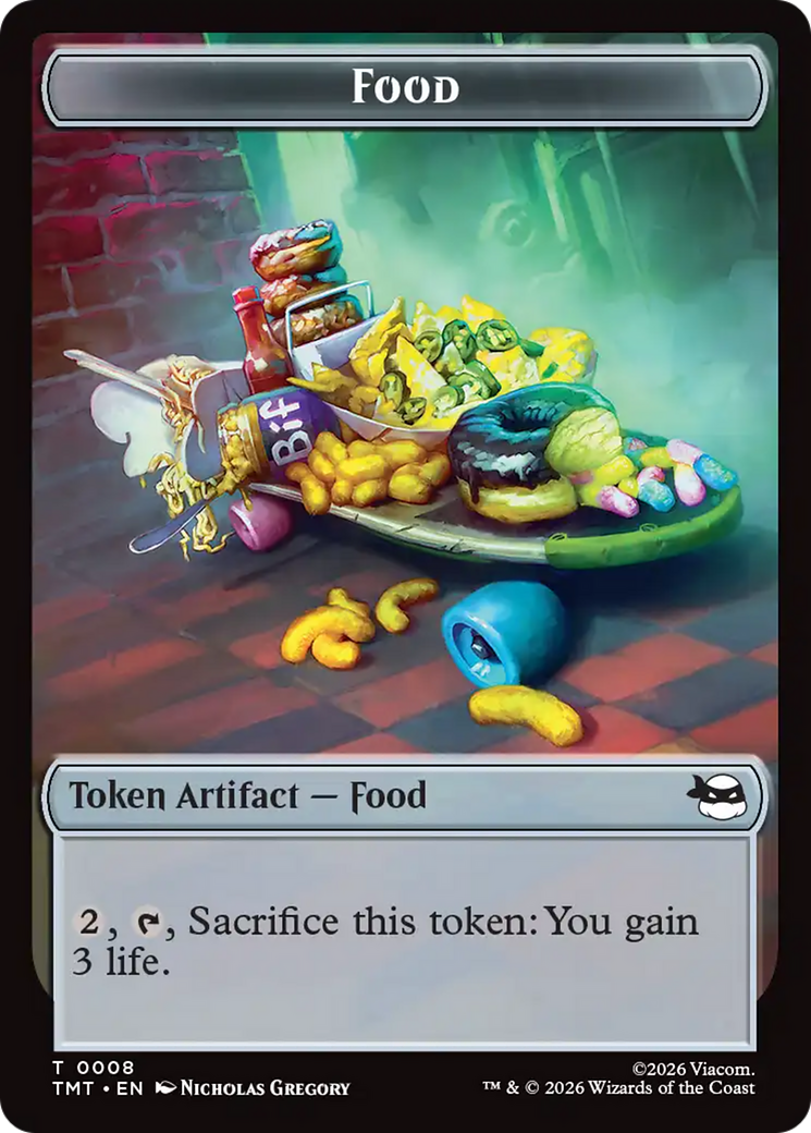 Ninja // Food Double-Sided Token [Teenage Mutant Ninja Turtles Tokens] | Black Swamp Games