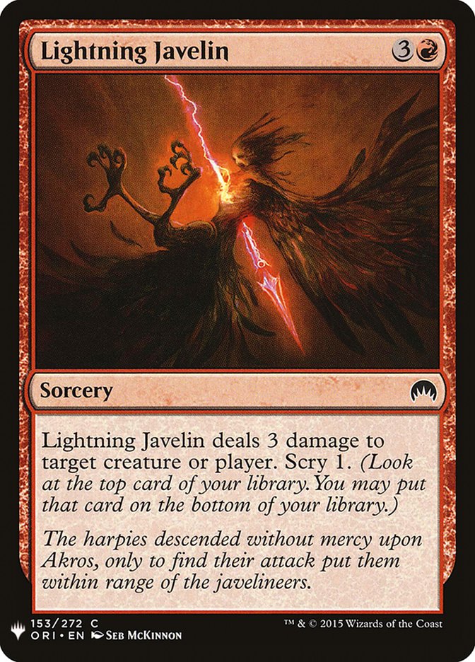 Lightning Javelin [Mystery Booster] | Black Swamp Games