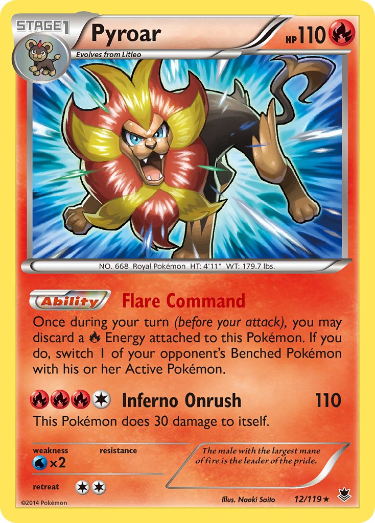 Pyroar (12/119) (Theme Deck Exclusive) [XY: Phantom Forces] | Black Swamp Games