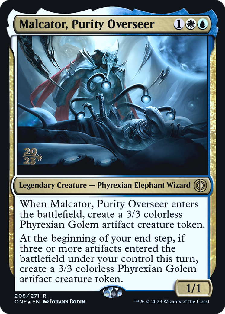Malcator, Purity Overseer [Phyrexia: All Will Be One Prerelease Promos] | Black Swamp Games