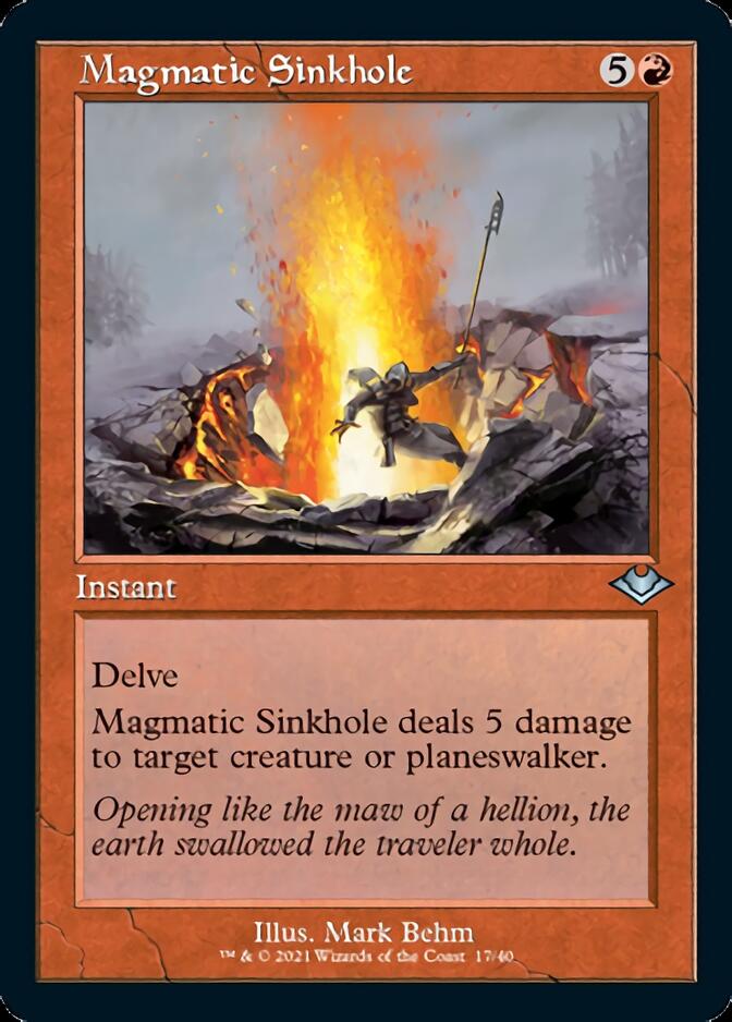 Magmatic Sinkhole (Retro Foil Etched) [Modern Horizons] | Black Swamp Games