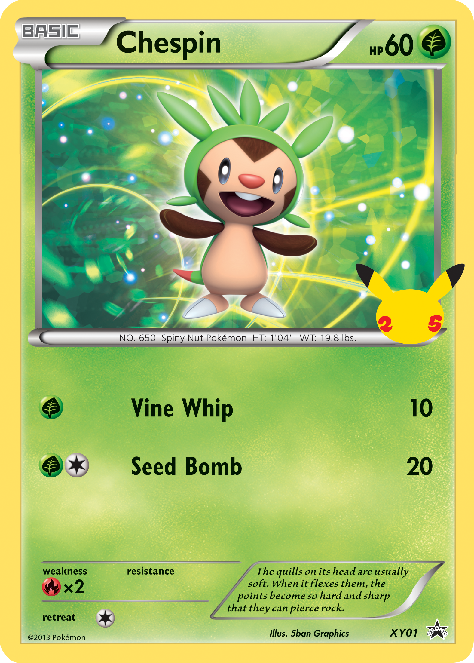 Chespin (XY01) (Jumbo Card) [First Partner Pack] | Black Swamp Games