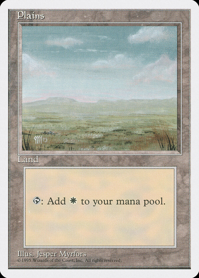 Plains (Signature on Left) [Fourth Edition] | Black Swamp Games