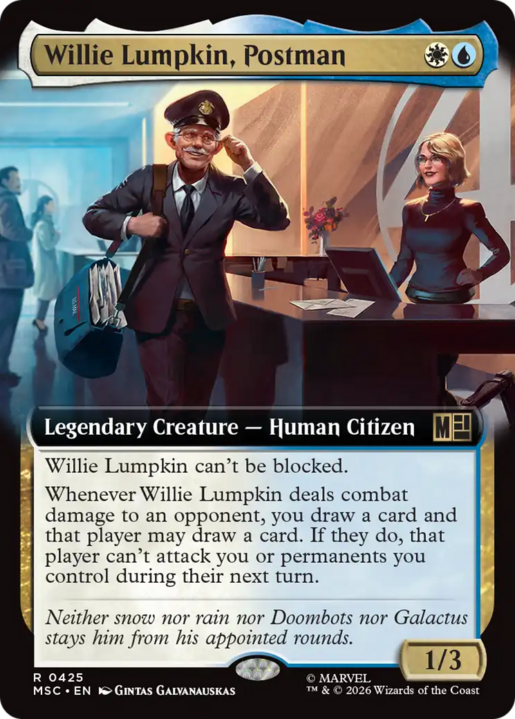 Willie Lumpkin, Postman (Extended Art) [Marvel Super Heroes Commander] | Black Swamp Games