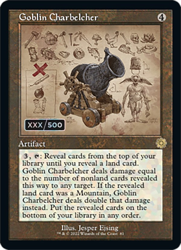 Goblin Charbelcher (Retro Schematic) (Serialized) [The Brothers' War Retro Artifacts] | Black Swamp Games