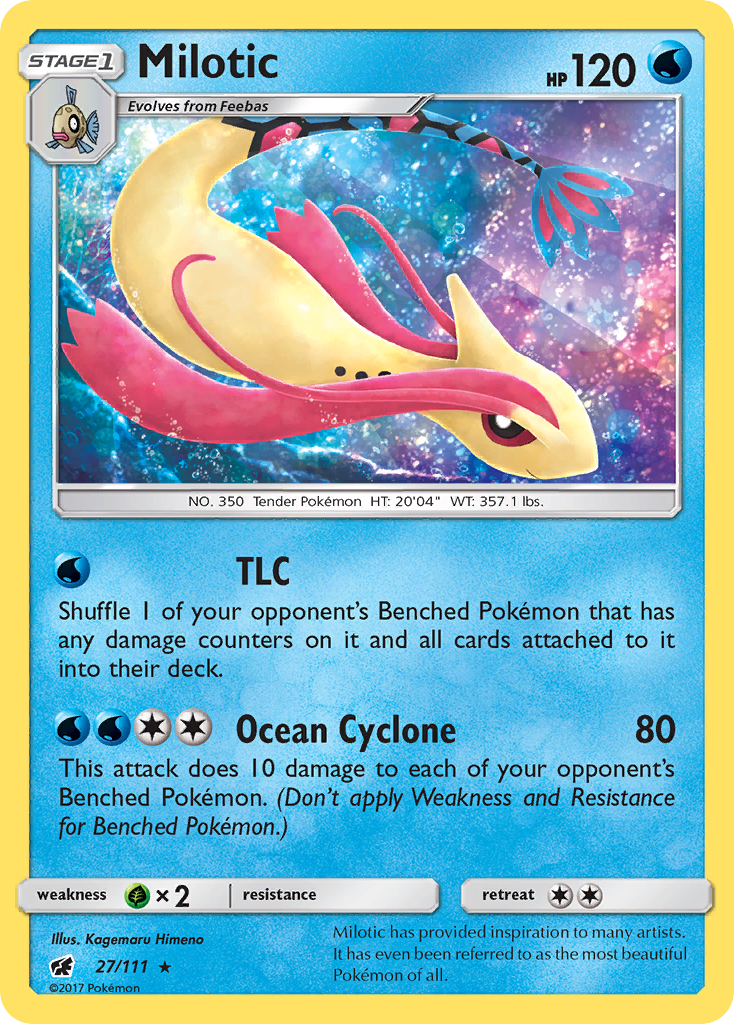 Milotic (27/111) [Sun & Moon: Crimson Invasion] | Black Swamp Games