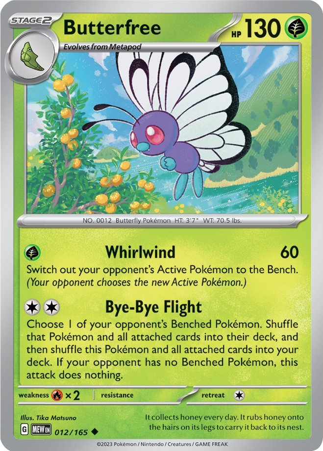 Butterfree (012/165) [Scarlet & Violet: 151] | Black Swamp Games