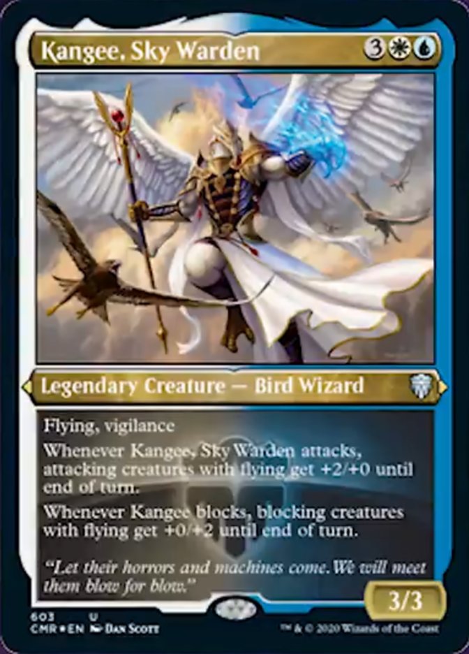 Kangee, Sky Warden (Etched) [Commander Legends] | Black Swamp Games
