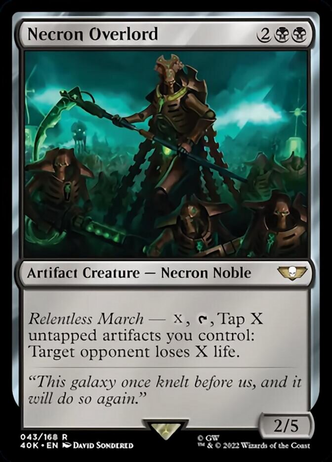Necron Overlord (Surge Foil) [Warhammer 40,000] | Black Swamp Games