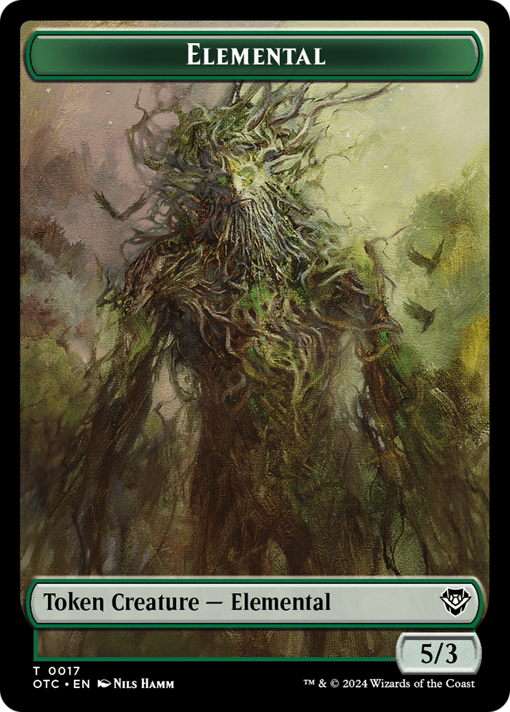 Insect // Elemental (0017) Double-Sided Token [Outlaws of Thunder Junction Commander Tokens] | Black Swamp Games