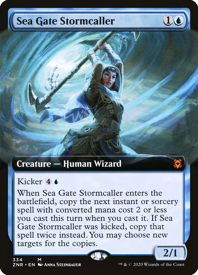 Sea Gate Stormcaller (Extended Art) [Zendikar Rising] | Black Swamp Games