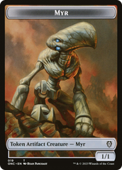 Myr // Thopter Double-Sided Token [Phyrexia: All Will Be One Commander Tokens] | Black Swamp Games