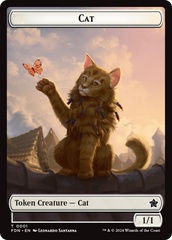 Cat (0001) // Cat (0002) Doubled-Sided Token [Foundations Tokens] | Black Swamp Games