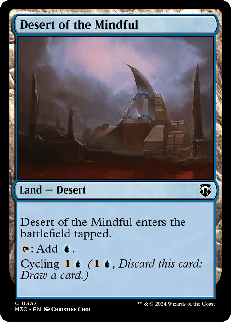 Desert of the Mindful (Ripple Foil) [Modern Horizons 3 Commander] | Black Swamp Games