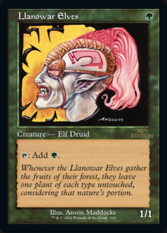 Llanowar Elves (Retro) [30th Anniversary Edition] | Black Swamp Games