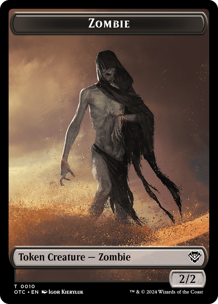 Zombie // Ox Warrior Double-Sided Token [Outlaws of Thunder Junction Commander Tokens] | Black Swamp Games