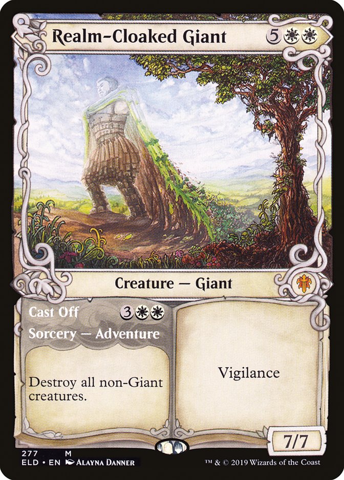 Realm-Cloaked Giant // Cast Off (Showcase) [Throne of Eldraine] | Black Swamp Games