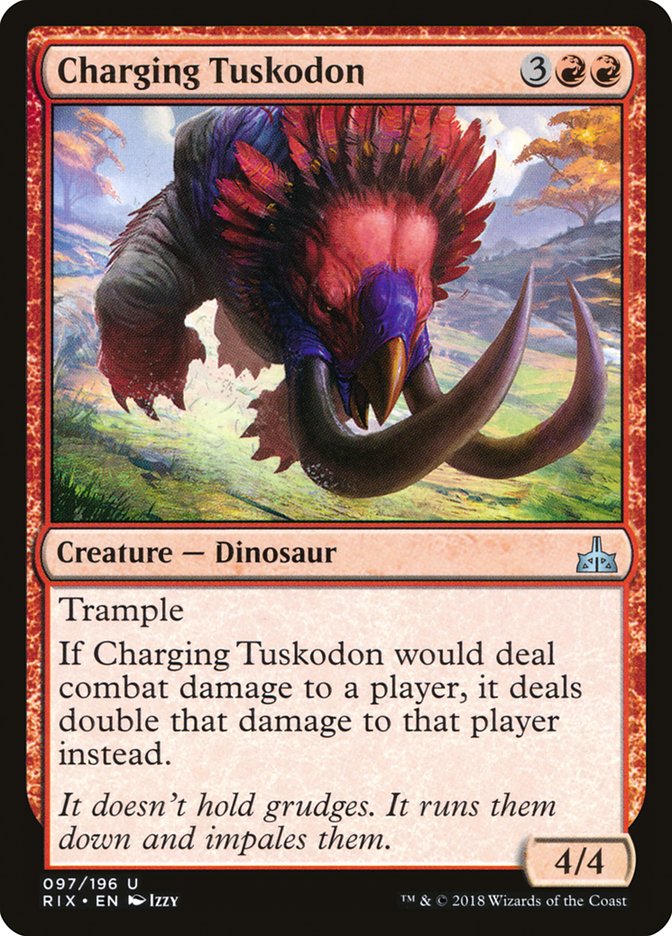 Charging Tuskodon [Rivals of Ixalan] | Black Swamp Games