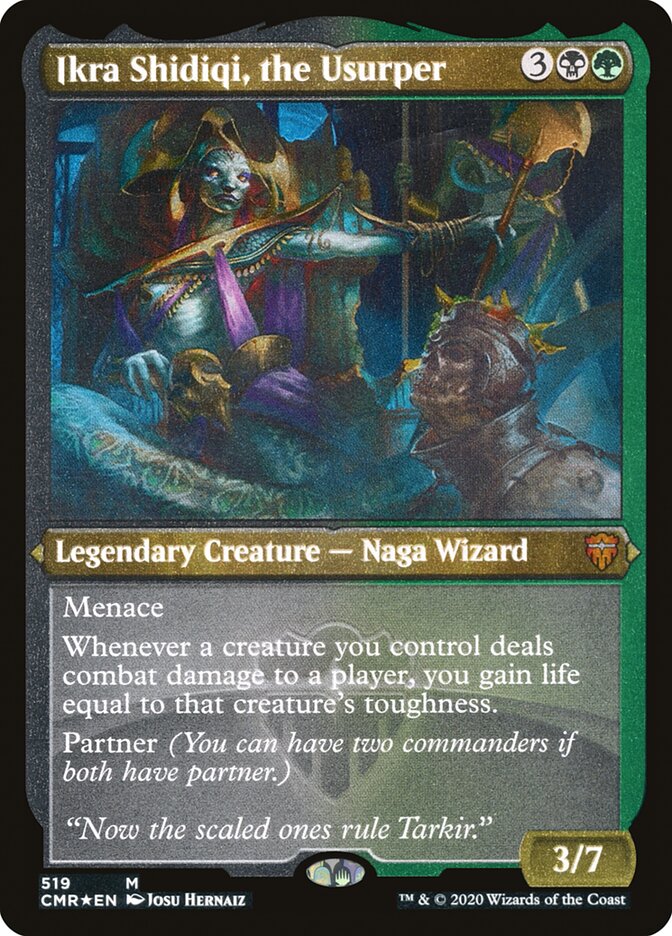 Ikra Shidiqi, the Usurper (Etched) [Commander Legends] | Black Swamp Games
