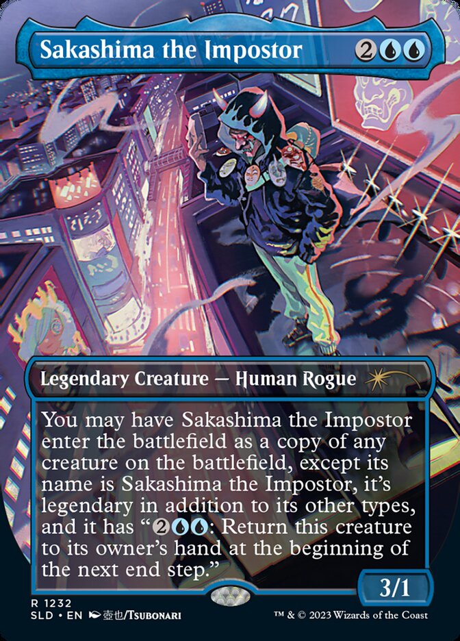 Sakashima the Impostor (Borderless) [Secret Lair Drop Series] | Black Swamp Games