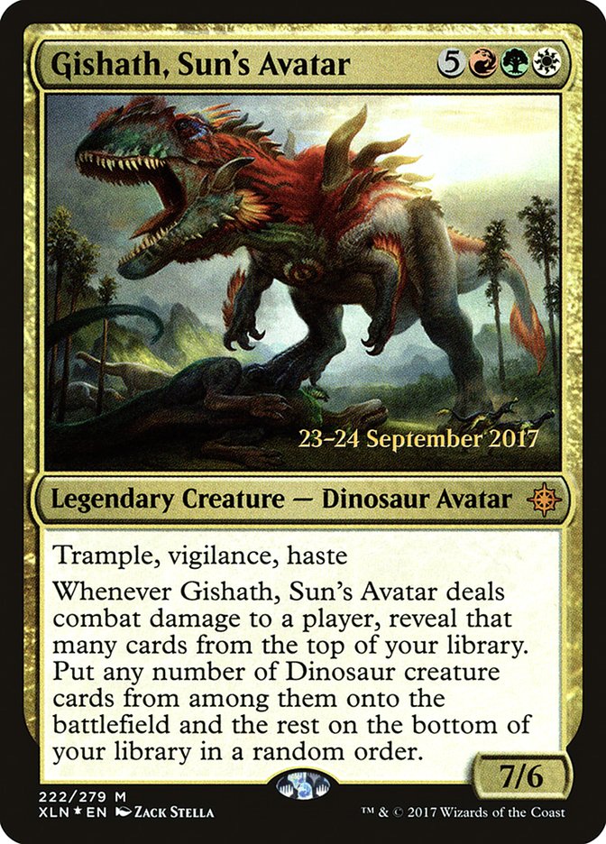Gishath, Sun's Avatar [Ixalan Prerelease Promos] | Black Swamp Games