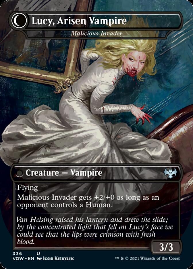 Innocent Traveler // Malicious Invader - Lucy Westenra // Lucy, Arisen Vampire [Innistrad: Crimson Vow] | Black Swamp Games