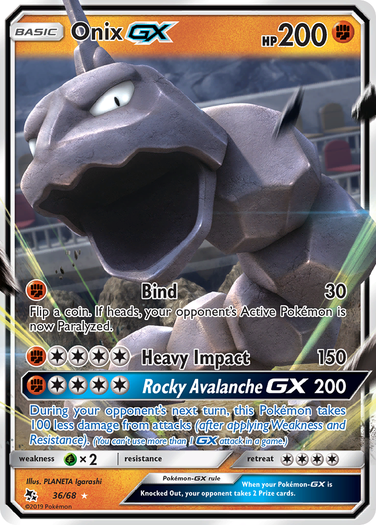 Onix GX (36/68) [Sun & Moon: Hidden Fates] | Black Swamp Games