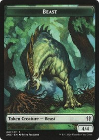 Beast // Saproling Double-Sided Token [Zendikar Rising Commander Tokens] | Black Swamp Games