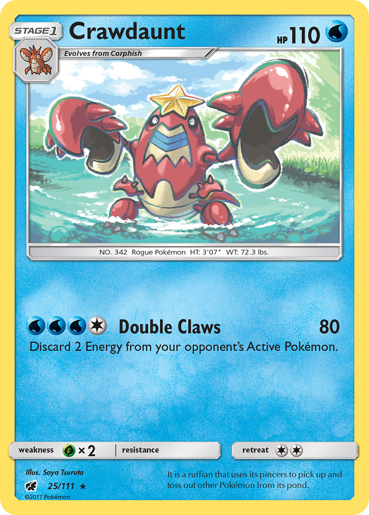 Crawdaunt (25/111) [Sun & Moon: Crimson Invasion] | Black Swamp Games