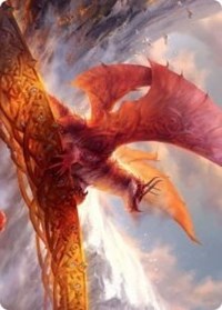 Goldspan Dragon Art Card [Kaldheim Art Series] | Black Swamp Games