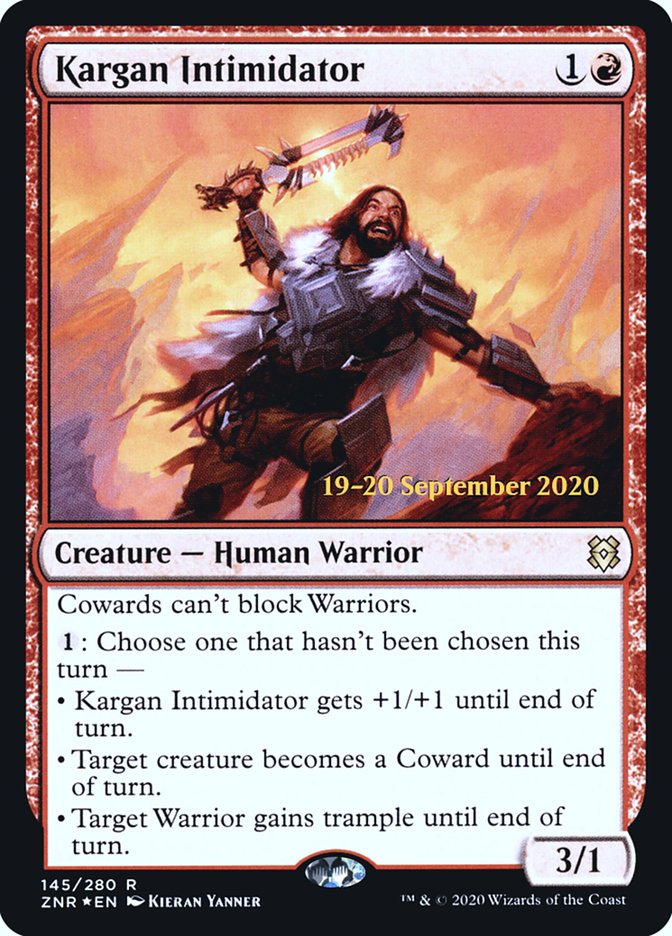 Kargan Intimidator [Zendikar Rising Prerelease Promos] | Black Swamp Games