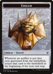 Daretti, Scrap Savant Emblem // Thopter Double-Sided Token [Commander 2016 Tokens] | Black Swamp Games