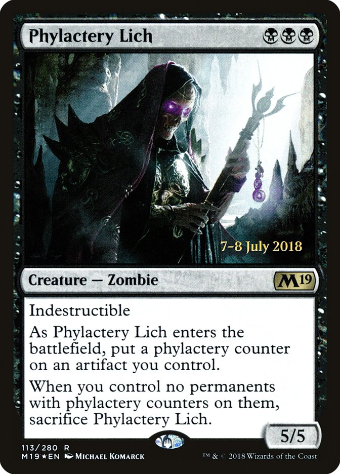 Phylactery Lich [Core Set 2019 Prerelease Promos] | Black Swamp Games
