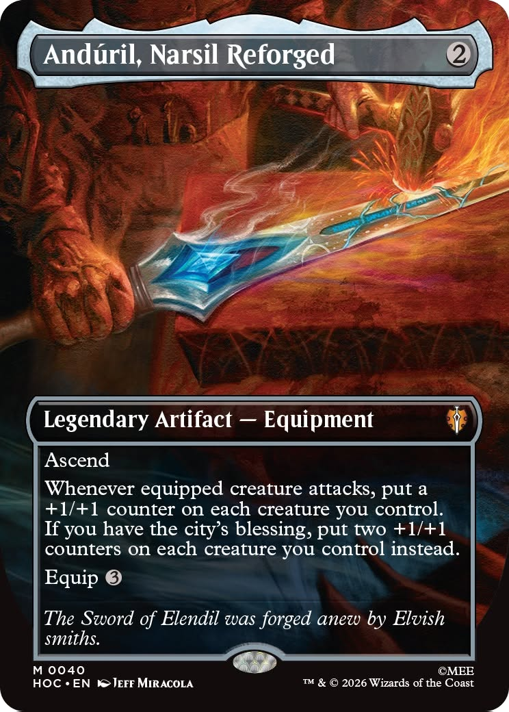 Anduril, Narsil Reforged (Borderless) [The Hobbit: Eternal-Legal] | Black Swamp Games