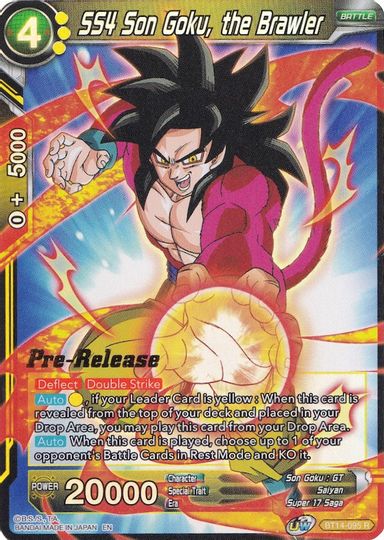 SS4 Son Goku, the Brawler (BT14-095) [Cross Spirits Prerelease Promos] | Black Swamp Games