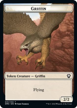 Zombie Knight // Griffin Double-Sided Token [Dominaria United Commander Tokens] | Black Swamp Games