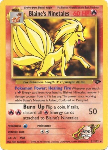 Blaine's Ninetales (21/132) [Gym Challenge Unlimited] | Black Swamp Games