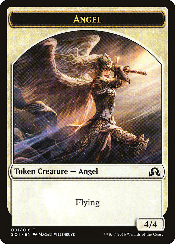 Angel Token [Shadows over Innistrad Tokens] | Black Swamp Games