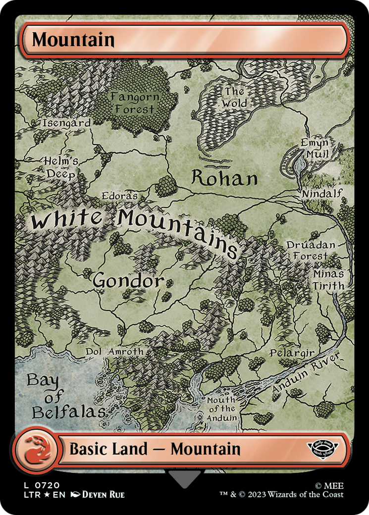 Mountain (720) (Surge Foil) [The Lord of the Rings: Tales of Middle-Earth] | Black Swamp Games